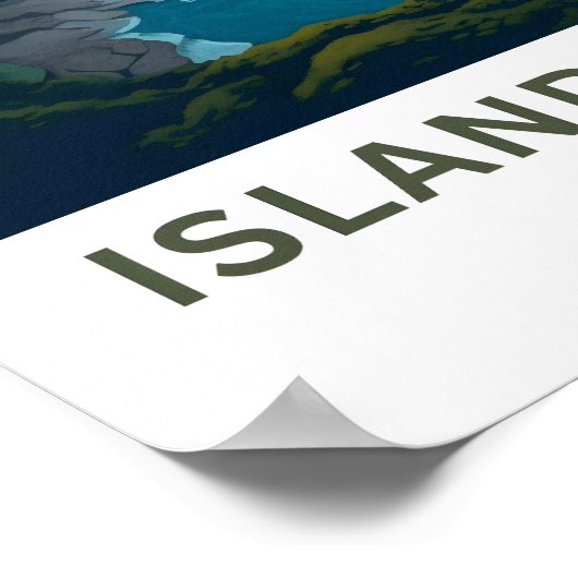 Eiland van Maui Hawaii Reisprint Poster (Hoek)