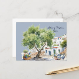 Eiland van Mykonos, Griekenland Briefkaart