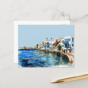 Eiland van Mykonos, Griekenland Briefkaart