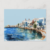Eiland van Mykonos, Griekenland Briefkaart (Voorkant)