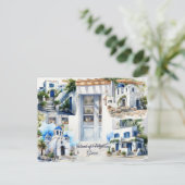 Eiland van Mykonos, Griekenland Briefkaart (Staand voorkant)