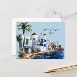 Eiland van Mykonos, Griekenland Briefkaart