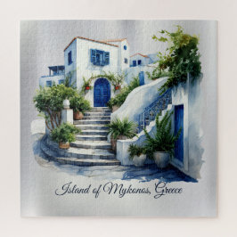 Eiland van Mykonos, Griekenland Legpuzzel