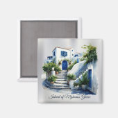 Eiland van Mykonos, Griekenland Magneet (Voorkant / Achterkant)