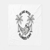 eiland van Sloth Fleece Deken (Voorkant)