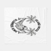 eiland van Sloth Fleece Deken (Voorkant (Horizontaal))