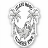 eiland van Sloth Sticker (Voorkant)