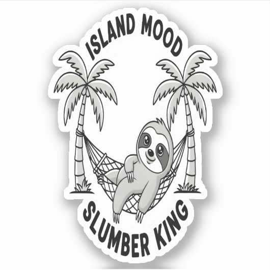 eiland van Sloth Sticker (Voorkant)