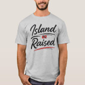 EILAND VERHOOGD - ZWARTE TEKST T-SHIRT (Voorkant)