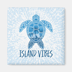 Eiland Vibe Tropische Zonsondergang Zee Schildpad Magneet