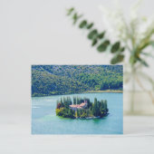 eiland Visovac in Krka NP - Kroatië Briefkaart (Staand voorkant)