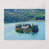 eiland Visovac in Krka NP - Kroatië Briefkaart (Voorkant)
