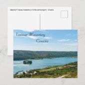 eiland Visovac in Krka NP - Kroatië Briefkaart (Voorkant / Achterkant)