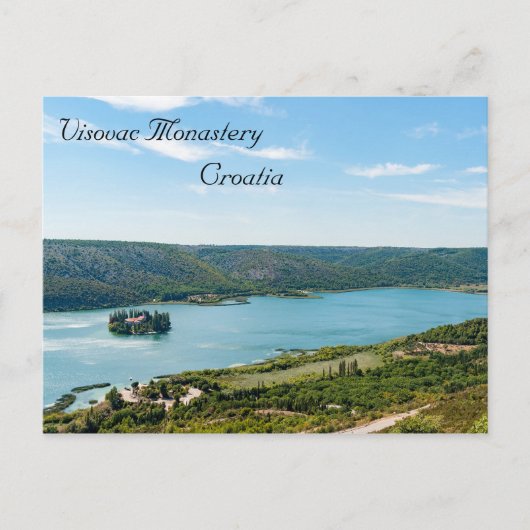 eiland Visovac in Krka NP - Kroatië Briefkaart (Voorkant)