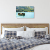 eiland Visovac in Krka NP - Kroatië Canvas Afdruk (Insitu (Slaapkamer))