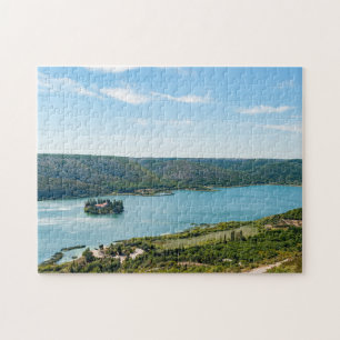 eiland Visovac in Krka NP - Kroatië Legpuzzel