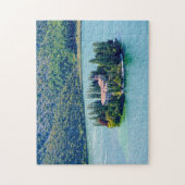 eiland Visovac in Krka NP - Kroatië Legpuzzel (Verticaal)