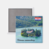 eiland Visovac in Krka NP - Kroatië Magneet (Voorkant / Achterkant)
