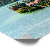 Eiland Visovac-klooster in Krka NP - Kroatië Poster (Hoek)