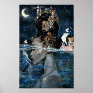 Eiland Vrouw Poster