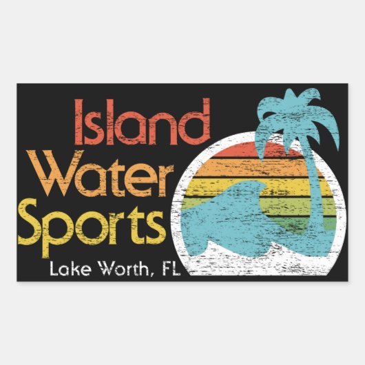 Eiland Watersport-Lake Worth, FL Rechthoekige Sticker (Voorkant)