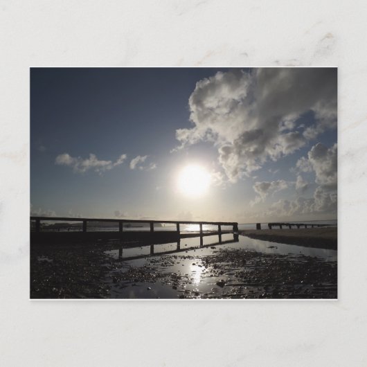 eiland Wight Beach Briefkaart (Voorkant)