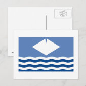 eiland Wight Flag Briefkaart (Voorkant / Achterkant)