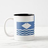 eiland Wight Flag Tweekleurige Koffiemok (Links)