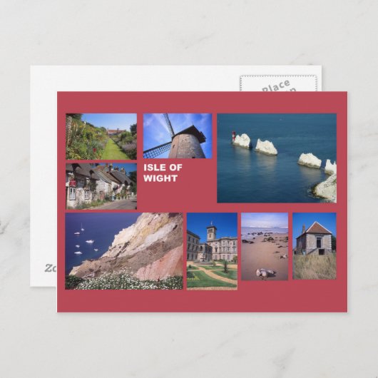 eiland Wight multi-afbeelding Briefkaart (Voorkant / Achterkant)