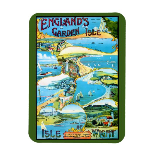 eiland Wight Refkoelkast Magnet Magneet (Verticaal)