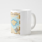 Eiland Wight-schatkaart-reisposter Grote Koffiekop (Voorkant rechts)