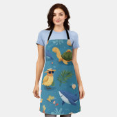 Eiland Zonsondergang All-Over Print Schort Cadeau (Gedragen)