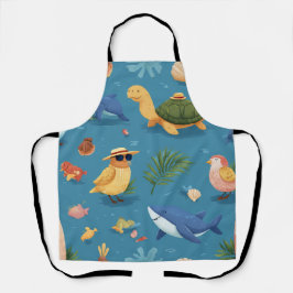 Eiland Zonsondergang All-Over Print Schort Cadeau