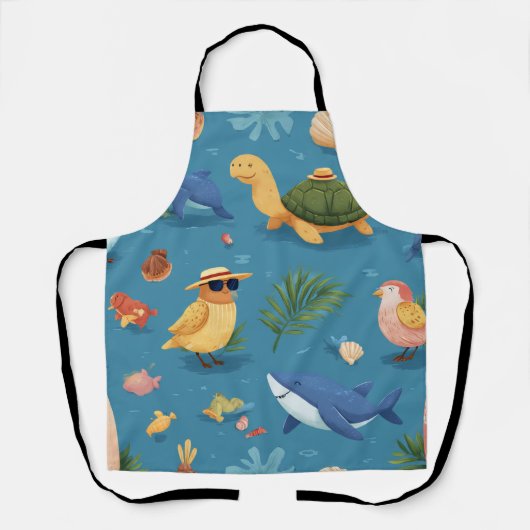 Eiland Zonsondergang All-Over Print Schort Cadeau (Voorkant)