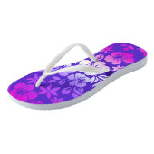 Eilandblend Hawaiiaanse Hibiscus Floral Teenslippers (Schuin)