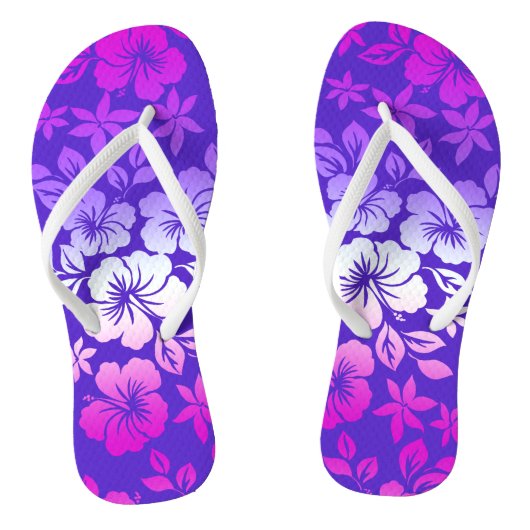 Eilandblend Hawaiiaanse Hibiscus Floral Teenslippers (Voetbed)