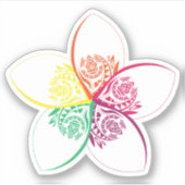 eilandbloem sticker (Voorkant)