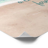 Eilandbries Geschilderd Strand Ter Herinnering Bor Poster (Hoek)