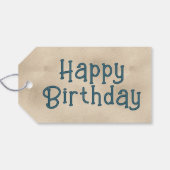 Eilandbries Happy Birthday Cadeaubijschrift Cadeaulabel (Achterkant Horizontaal)