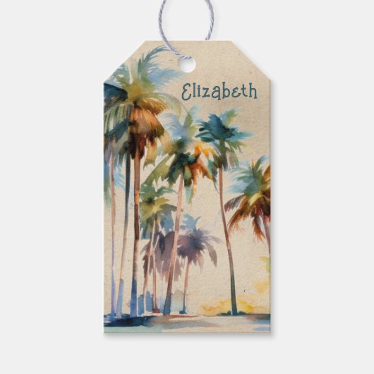 Eilandbries Happy Birthday Cadeaubijschrift Cadeaulabel (Voorkant)