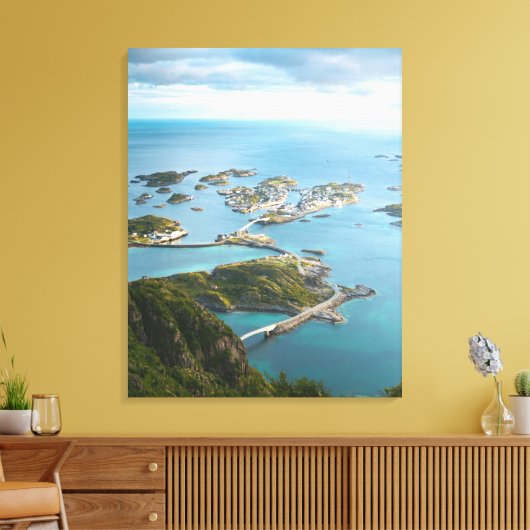 Eilandbruggen – Kust Sereniteit Uitzicht Canvas Afdruk (Insitu (Woonkamer))
