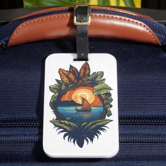 Eilanddromen - De Caribische Vrienden Collectie Bagagelabel (Voorkant Insitu 2)