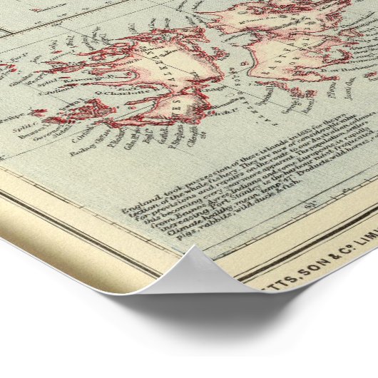 Eilanden, Atlantische Oceaan Poster (Hoek)