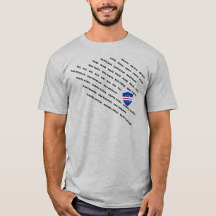 Eilanden Cabo Verde Shield Vlag T-shirt