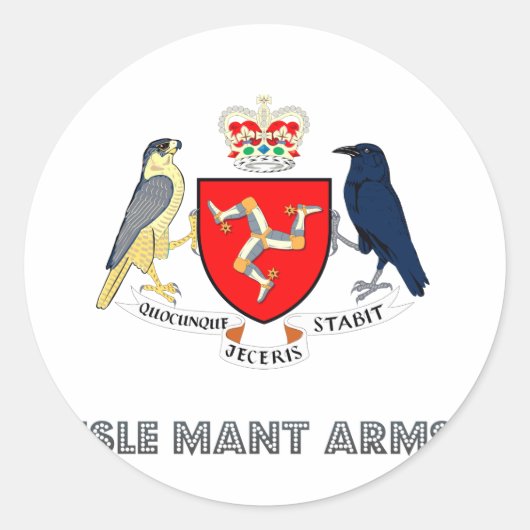 Eilanden Embleem Ronde Sticker (Voorkant)