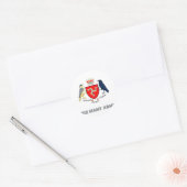 Eilanden Embleem Ronde Sticker (Envelop)
