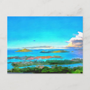 Eilanden en zee briefkaart