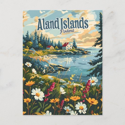 Eilanden Finland Åland Eilanden Briefkaart (Voorkant)