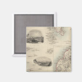 eilanden in de Indische Oceaan Magneet (Voorkant / Achterkant)