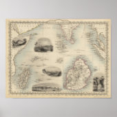 eilanden in de Indische Oceaan Poster (Voorkant)